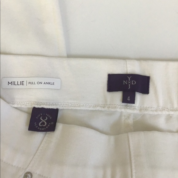 NYDJ Millie Ankle White Jeans Size 4 NWOT - Picture 2 of 6